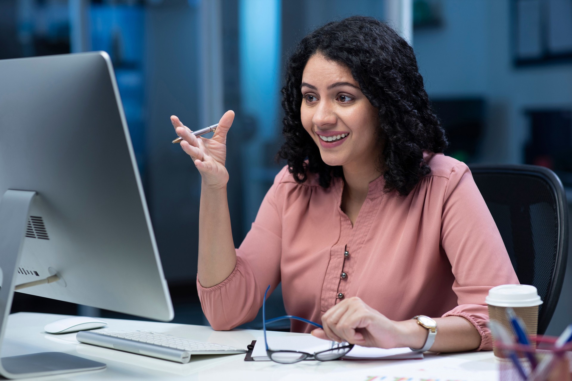 Young business woman - stock photo